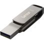 Lexar JumpDrive D400 USB-C and USB 3.1 Flash Drive, 64GB - Grey