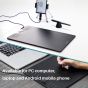 HUION HS610 10x6.25 Inch Graphics Drawing Tablet, with 8192 Pen Pressure and Tilt Function, 28 Express Keys and 1 Finger Touch Ring, Ideal Use for Distance Education and Wed Conference