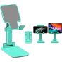 Cell Phone Stand, Adjustable Cell Phone Stand, TopACE Foldable Portable Desktop Stand, Phone Holder Stand for Desk Sturdy Aluminum Metal Stand for Phone/iPad/Kindle/Tablet/Switch (Green)