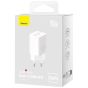 Baseus Wall Charger, 40W, 2 USB-C Ports, White - CCGP180102