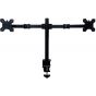 Dual Arm Holder for 27 Inch Monitors - Black