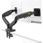North Bayou Dual Monitor Stand, 17-27 Inches - Black