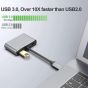 موزع USB 4 في 1، مع 4K HDMI - اسود