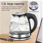 Sokany Electric Kettle, 1.2 Liters, 1500 Watts, Transparent - SK-SH-1059