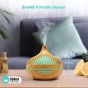 جهاز ترطيب هواء بتصميم خشبي مع ريموت كنترول - بيج