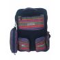 Gharibo Bags School Backpack With Pencil Case For Boys, Striped Pattern -Navy and Red