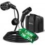 GONEO Type 2 Electric Car Charging Cable, 32A, 7.2kW - Black