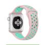 Silicone Sport Band for Apple Watch, 42mm- Pink and Green