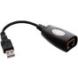 Usb Cat5/Cat5E/6 Rj45 Lan Extension Adapter Cable 150Ft - Black
