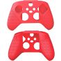 Echzove Silicone Cover For Series X-S Controller With Analog Caps - Red