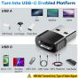 3.0 Male USB-A to 3.1 Female Adapter Type-C - Black