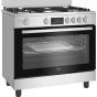 Beko Gas Cooker with Grill and Airfry Function, 5 Burners, Stainless Steel - BGGR 11225 GXA