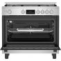 Beko Gas Cooker with Grill and Airfry Function, 5 Burners, Stainless Steel - BGGR 11225 GXA
