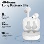 QCY T13 True Wireless Earbuds Bluetooth 5.1 Headphones Touch Control with Wireless Charging Case Waterproof Stereo Earphones in-Ear Built-in Mic Headset 40H Playtime (Bright White)