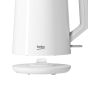 Beko Glow Electric Kettle, 2200W, 1.7 Liters, White - WKM 4215 W