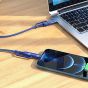 كابل USB فئة C الى لايتنينج 4 في 1 هوكو، 1.2 متر، ازرق - U106