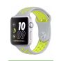 Silicone Sport Band for Nike Apple Watch, 38mm- Yellow and Gray