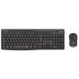 Logitech Silent Wireless Keyboard and Mouse Combo, Black - MK295 