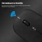 Pusokei Rechargeable Wireless Optical Mouse - Black
