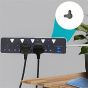 Power Strip, 8 Outlets, 2500 Watt, Black - 8935