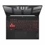 Asus TUF A15 FA507NVR-LP007W Gaming Laptop, AMD Ryzen 7 7435HS, 512GB M.2 NVMe PCIe 4.0 SSD, 16GB RAM, 15.6 Inch, FHD, 144Hz, NVIDIA GeForce RTX 4060 8GB GDDR6, Windows 11 - Jaeger Gray