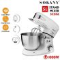 Sokany Stand Mixer With Attachments, 5 Liter, 1000 Watt, White - SC-206