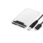 Coolead External Hard Drive Enclosure for HDD, SSD, 2.5 Inch - Transparent