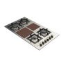 Kitchen Line Gas Built-in Hob, 90cm, 4 Burners, 2 Inductions, Brown and Silver - JP4BVSM0HHXS