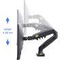 NB Monitor Stand, 17-27 Inch, Black - F80