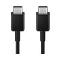 شاحن سامسونج، 45 وات، USB فئة C، اسود - EP-TA845XBEGWW مع كابل USB فئة C  الى USB فئة C، طول 1.8 متر - EP-DX310JBEGWW