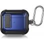 Soft TPU PC Armor with Lock Cases Shockproof For Apple Airpods Pro (Black, Navy)