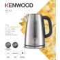 Kenwood Electric Kettle, 1.7 Liter, 3000 Watt, Stainless Steel - ZJM11.000SS