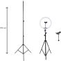 Ring Light with Tripod Stand for Smartphones, 210 Cm, Black - Sl300