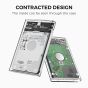 Eaget External Hard Drive Enclosure for HDD, SSD, 2.5 Inch, Transparent - YJ-HE66