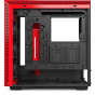 كيسة كمبيوتر ان زد اكس تي ATX ميد تاور، اسود واحمر - H710