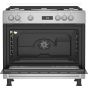 Beko bPRO 500 Gas Cooker, 5 Burners, Stainless Steel and Black-  GGR 15325 FX NS