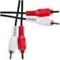 Keendex 2RCA Male to 2RCA Male Audio Cable, 1.5 Meters, Black - KX 2551