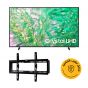 شاشة تلفزيون سامسونج سمارت 50 بوصة بدقة 4K UHD، وتقنية LED مع ريسيفر داخلي - 50DU8000، مع حامل حائط  للتلفزيونات من اي تي اي مقاس (26:55) بوصة، اسود- TX40 (شامل خدمة التركيب)