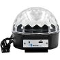 LED Crystal Magic Wired Ball, 18W, 90 - 240V - Black