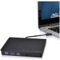 External DVD Burner, CD Writer, USB 3.0 For Laptop - Black
