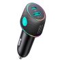 Joyroom Car Charger, 60 Watt, 2 Ports, 1 Usb-A And 1 Type-C, Black - Jr-Ccn01