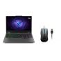 Lenovo LOQ 15IAX9 83GS00FJED Gaming Laptop, Intel Core i5-12450HX, 512GB SSD NVMe, 12GB RAM, 15.6 Inch FHD 144Hz, NVIDIA GeForce RTX 2050 4GB GDDR6, Windows 11 - Luna Grey with LOQ M100 RGB Mouse