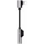 Keendex KX 2474 Lightning 2 in 1 Adapter 3.5mm Earphone Audio & Charger Splitter Compatible for iPhone/iPad/iPod - Gray and Black