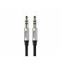 Baseus Yiven M30 Audio Cable, 1 Meter, Silver and Black - CAM30-BS1