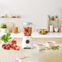 Moulinex Electric Blender With Chopper, 1.25 Liter, 600 Watt, White -  LM42X127