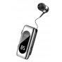 Clip Digital Bluetooth Earphones, Black and Silver - BE37