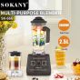 Sokany Countertop Blender, 5000 Watt, Black- SK- 666