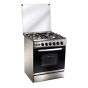 Unionaire Gas Cooker, 4 Burners, Silver and Black - CF6060SS-AC-446