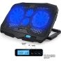 Gigamax Laptop Cooler Pad with Led Screen, Black - S18 Plus