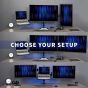 Vivo Dual Arm Holder for 13 to 27 Inch Monitors, with Laptop Holder, Black - STAND-V013L